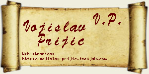 Vojislav Prijić vizit kartica